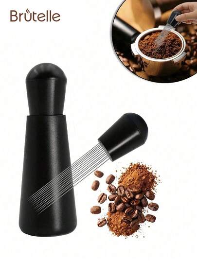  Brutelle 1pc Coffee Powder Needle Stainless Steel Coffee Powder Needle Portable Coffee Powder Dispenser For Home Coffee Corner Office Travel