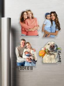 Imán de foto personalizado, imanes de nevera de acrílico con forma irregular - decoraciones cálidas, adorables y especiales para el hogar - imanes de fotos de pareja y nevera, regalo de imán de foto de madre e hija, imán de foto de perro, imán de foto familiar, regalo para amantes, regalo personalizado del Día de la Madre para mamá, imanes de nevera con foto personalizada, imán de nevera con foto de bebé, imán de foto divertida de perro o gato, para mamá - regalo personalizado, regalos de aniversario, regalos especiales, regalos de festivales