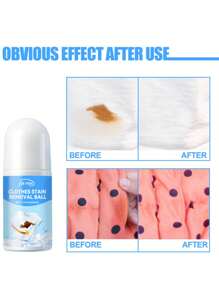 50ml Stain Remover Portable Clothes Rolling Bead,Magic Powerful Cleaner Cleaning Pen Clothes Decontamination,No-Wash Emergency Fast Clear Liquid Roller-Ball Cleaner Clothe Fabric Cleaning Tool