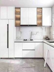 Simple Elegant Pearlescent Self-Adhesive Wall Sticker For Kitchen Decor