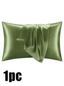 Luxurious Silky Soft Pillowcase - Breathable Skin-Friendly Cool Feel, Solid Color With Envelope Closure - Machine Washable Bedding Washed Silk Pillowcase Single Ice Silk Satin Silk Faux Silk Pillowcase Christmas Gift