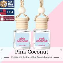 Osmore Summer Tropical Gift For Girls & Women, Pink Coconut Breeze Car Air Freshener Diffuser, Long-Lasting Hanging Fragrance Oil, Aromatherapy Essential Oil, 4-Pack Beachy Car Perfume Pendant, Cute Car Accessories For Women, Car Stuff, Car Decor, Car Essentials, Car Mirror Hanging Accessories, Car Air Freshener Must-Have, Valentine's Day Gift - Dừa hồng nhiệt đới - Xem 8