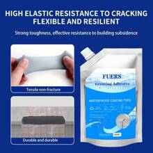 500ml Concrete Crack Filler Kit, Waterproof, Anti-Mold, High Temperature Resistant, Frost Resistant, Corrosion Resistant. Suitable For Roof, Floor, Indoor And Outdoor. Easy Operation, Reliable