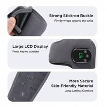 1pc Electric Foot Massager, 5 Heating Levels & 3 Massage Modes, Timed Function, Vibration Relaxing Ankle Massager, Heat Therapy Ankle Brace, Sprained Joint Support, Relieve Muscle Fatigue & Pain, Protect Ankle. With NTC Temperature Control Tech, USB-C Charging (1800mAh)