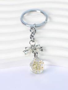 1 件可爱玻璃干花樱花植物标本钥匙扣，清新优雅，四季汽车配件哥特 Y2K - 彩色 - 查看 23