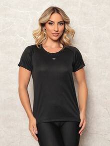 KIT 03 Women's Sports T-Shirts For Gym Training Running Fitness - 摩卡棕 - 查看 4