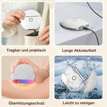 EMS Gua Sha, Gesichtsmassagegerät Gua Sha Elektrisch mit 4 Modi, Wärme&Vibration, Face Lifting Gerät mit Rot,Blau,Lila&Buntfarbigslicht, Geräte zur Faltenreduzierung & Anti-Aging-Geräte - Weiß