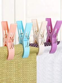 8 piezas de pinzas de plástico resistentes de colores, pinzas resistentes al viento para toallas de playa, pinzas de secado de ropa antideslizantes, abrazaderas resistentes a la oxidación para fijar sillas de playa, adecuadas para ropa de hogar, toallas, ropa de cama, toallas de playa, camping, viajes, al aire libre (interior y exterior), suministros esenciales para el hogar, pinzas para tendedero (disponibles 1/4/8 piezas)