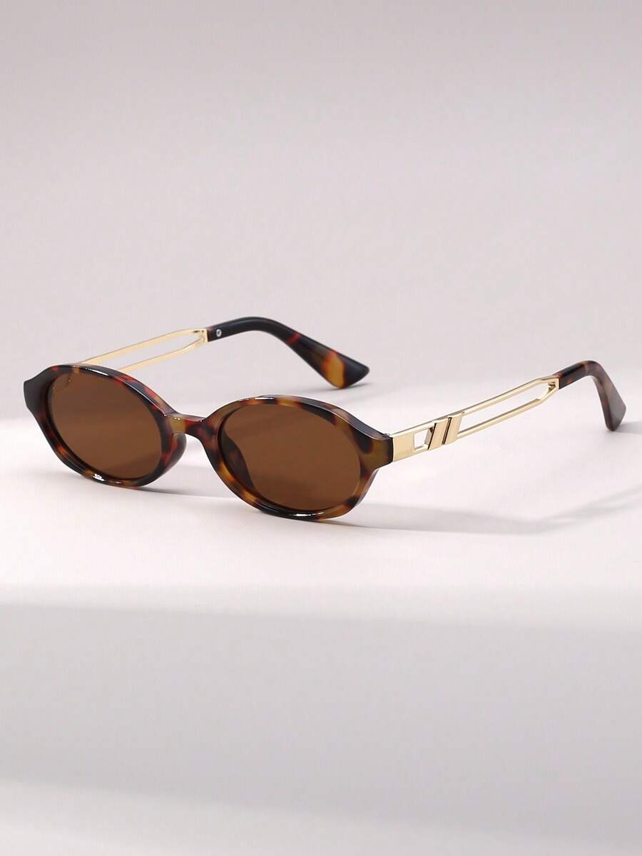 1pc Ladies' Cat Eye Vintage Fashionable Fashion Glasses, Suitable For Catwalk, Beach Party, Street Style - 彩色 - 查看 1