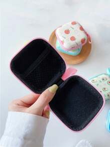 Estuche de transporte de moda impreso en EVA mini portátil, adecuado para guardar auriculares, cables, unidades USB, monedas y talla grande