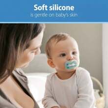 Dr. Brown's Advantage One-Piece Lightweight Silicone Pacifier Stage Two, With One Glow-In-The-Dark Pacifier - 3pk