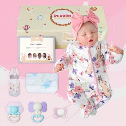 BABESIDE Reborn Dolls - 17 Inches Handmade Realistic Baby Dolls Soft Cloth Body, Reborn Baby Dolls Like A Real Baby (Sleeping Baby) Realistic Babies,Baby Alive,Reborn Baby ,Kids Toy,Realistic,Lifelike Baby Dolls,Toys ,Doll Toys  Christmas Decoration Christmas Gift