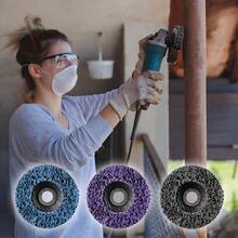 4/5 Inch, 2pcs Angle Grinder Quick Change Abrasive Discs, High Carbon Steel Wire Paint Stripping Wheels, Metal Rust Removal, Welding Oxide Layer Cleaning, Auto Repair Surface Treatment Tools, Anti-Clogging Anti-Splash Design, Heavy Duty Steel Wire Polishing Wheels, Efficient Wall Paint Stripping Tool, Quick Release Grinding Kit, Multi-Scene Cleaning Wheel Set - Multicolor - View 7