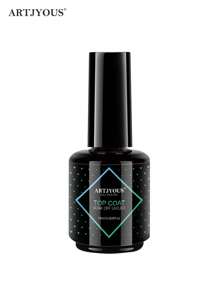 1瓶18毫升免擦拭亮泽封层凝胶，持久光泽，可用LED美甲灯卸除，女士礼品 - 無色 - 查看 5