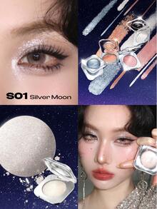Phấn mắt COLORKEY Stardust Diamond, Bảng phấn mắt lấp lánh, Độ lên màu cao, Phấn mắt, Làm sáng mắt, Nhũ lấp lánh, Ánh ngọc trai, Phấn mắt một bước dễ tán, Hiệu ứng bóng cao, Không nhờn, Phấn mắt nhũ không phai màu, Sản phẩm thương hiệu mỹ phẩm, Phù hợp cho phụ nữ và các bạn gái, Lý tưởng cho mùa Thu/Đông, Có thể tạo kiểu trang điểm Latte, trang điểm Y2K, trang điểm thập niên 90, trang điểm cá tính, trang điểm môi, trang điểm cô dâu, trang điểm ngày Valentine, v.v. - 01 Trăng Bạc - Xem 4