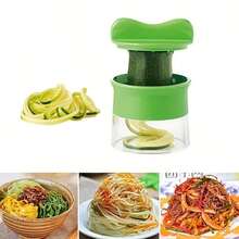 1PC Multi Functional Spiral Vegetable Slicer - Handheld Fruit And Vegetable Slicer, Suitable For Carrot, Cucumber, Zucchini Noodle Making Machine, Kitchen Salad Tool, Quick Production Of Water Vegetable Noodles, A Small Kitchen Tool Used - Multicolor - View 5