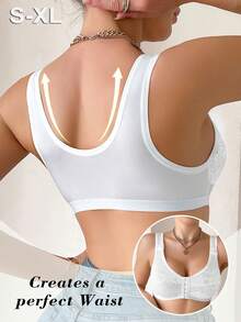 Women Front Closure Wireless Bra, Minimalist Design