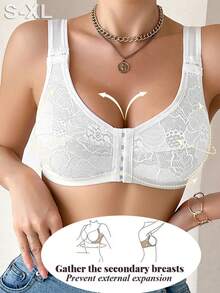 Women Front Closure Wireless Bra, Minimalist Design
