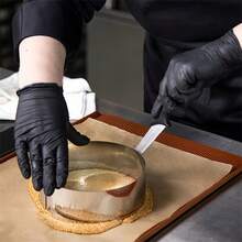 20/50/100pcs, Disposable Pink Nitrile Gloves, Latex Free WaterProof Anti Static Versatile Working Gloves, Kitchen Cooking Tools Pink Disposable Gloves, Nitrile Synthetic Labor Protection Gloves - Black - View 7