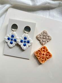 Precision Round, Square Geometric Soft Clay Molds, High Quality Cutters, Handmade Crafts, Hairclips, Jewelry, Pendants, Clay Sculpting Tools, DIY Creative Decorative Earrings, Brooches, Polymer Clay Making Molds