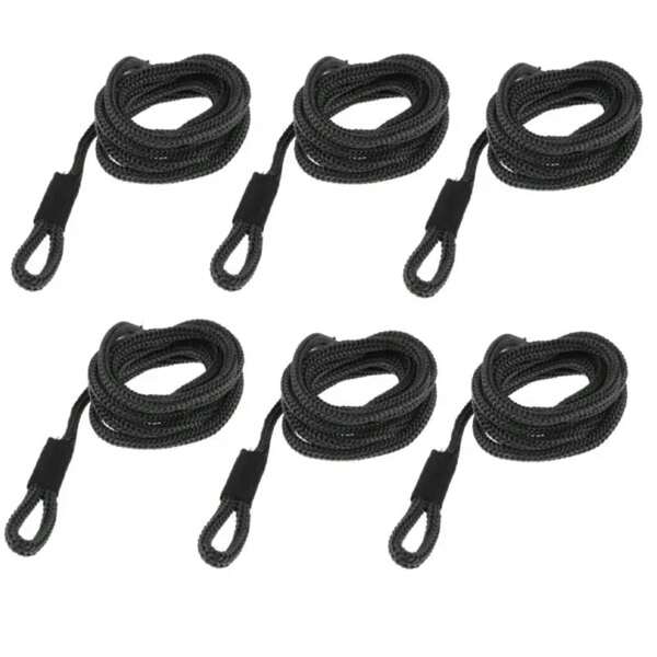 6 Stück Boot Kotflügel Linien Doppel geflochtene 6mm Dicke Stoßstange Kotflügel Seile Yacht Anlege seile für Marine Schnellboot
