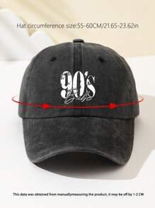 1 buc șapcă de baseball cu imprimeu din anii 90 pentru femei, la modă și personalizată, mărime reglabilă, respirabilă pentru sporturi în aer liber, călătorii, camping, petreceri, cadouri