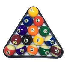 1 pieza Soporte grande y grueso de bolas de billar de color negro, puede sostener bolas numeradas del 1 al 15, estilo americano en forma de triángulo, accesorio de billar