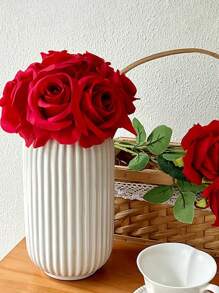 Rosa di velluto artificiale, decorazione per matrimoni, decorazione domestica per San Valentino, regalo di rose, rosa rosa