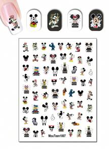 Disney Adesivi per unghie con trasferimento d'acqua a tema Ognissanti , con motivi di Stitch, , zucche e principesse, per arte di unghie e cosplay Ognissanti