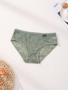 6条装 女士性感蕾丝拼接无缝低腰透气运动内裤 - 彩色 - 查看 5