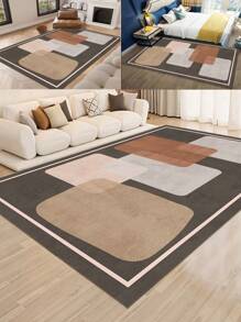 Minimalist & Fashionable Indoor Decoration Carpet, Short Pile Velvet Material Indoor Rug For Living Room, Sofa, Bedroom, Bedside Anti-Slip Mat, Dining Room, Kitchen, Office Chair Pad, Entryway Mat, Outdoor Picnic Blanket, Baby Crawling Soft Carpet, Outdoor Camping Mat