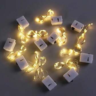 6串/12串LED星光灯串，花束灯，迷你蛋糕装饰灯，适合作为礼物、卧室装饰、圣诞节、派对、婚礼、情人节、花园装饰，2米氛围照明