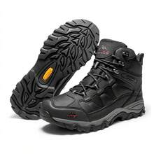 Botas de senderismo impermeables para hombre, zapatos de montañismo ligeros y de media caña para exteriores Paladin - Negro - Ver 8