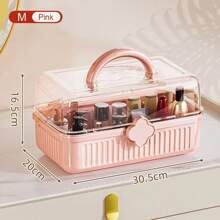 3 Layers Makeup Storage Organizer Large Capacity Skincare Organiser Storage Box For Lipstick Eyeshadow Cosmetic Organizer