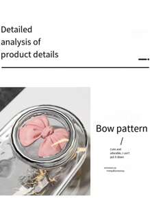 2pcs Travel Toothbrush Cup & Holder Set, Wave Pattern Rinsing Cups, Cute Bow Decor, Portable , Essential For Daily Use And Traveling Back To School