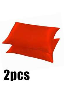 Luxurious Silky Soft Pillowcase - Breathable Skin-Friendly Cool Feel, Solid Color With Envelope Closure - Machine Washable Bedding Washed Silk Pillowcase Single Ice Silk Satin Silk Faux Silk Pillowcase Christmas Gift