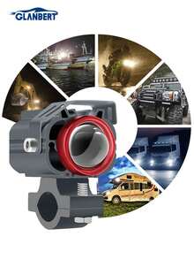 GLANBERT 2 piezas Faro LED de motocicleta con proyector de haz de luz LED para conducción, luz antiniebla externa para automóviles, motocicletas, barcos y SUV