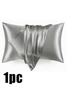 Luxurious Silky Soft Pillowcase - Breathable Skin-Friendly Cool Feel, Solid Color With Envelope Closure - Machine Washable Bedding Washed Silk Pillowcase Single Ice Silk Satin Silk Faux Silk Pillowcase Christmas Gift