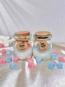 1pc Pink/Blue Love Decorative Candle, New Popular Scented Candle, For Wedding Decoration, Wedding Gift, Friend Gift, Women's Gift, Wedding Home Decoration