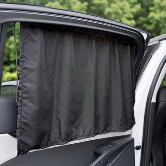 Tendina parasole per auto estiva con coppa di aspirazione, isolamento termico, stile semplice, nero, tenda parasole laterale per auto