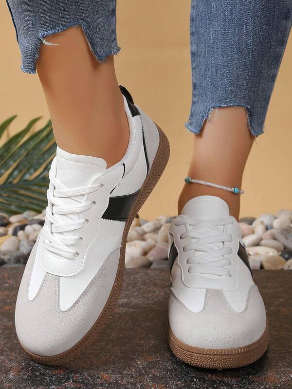 Calçados esportivos e de lazer femininos, novos calçados de treino alemães, calçados brancos femininos com sola macia, calçados esportivos casuais retrô, calçados baixos, calçados individuais femininos