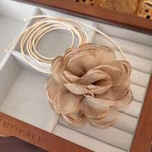 1件装大号红色花朵颈链，女士晚装 - 紅色 - 查看 31