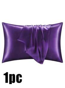 Luxurious Silky Soft Pillowcase - Breathable Skin-Friendly Cool Feel, Solid Color With Envelope Closure - Machine Washable Bedding Washed Silk Pillowcase Single Ice Silk Satin Silk Faux Silk Pillowcase Christmas Gift