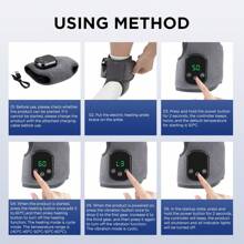 1pc Electric Foot Massager, 5 Heating Levels & 3 Massage Modes, Timed Function, Vibration Relaxing Ankle Massager, Heat Therapy Ankle Brace, Sprained Joint Support, Relieve Muscle Fatigue & Pain, Protect Ankle. With NTC Temperature Control Tech, USB-C Charging (1800mAh)