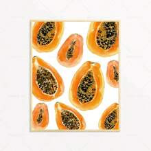 1 Stück Geschenk Moderne Früchte-Poster Avocado Zitrone Wassermelone Pfirsich Papaya Wandkunst Leinwandmalerei Nordischer Druck Küche Heim Dekoration Optional mit Rahmen - Verschiedenfarbig - Übersicht 60