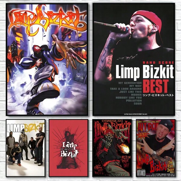 1pc/3PCS Wall Art Posters Modern Pop 1 Limp Bizkit Poster Poster Poster Home Living Room Bedroom Entrance Bar Cafe Art Painting Decoration Frameless/Framed Canvas Art