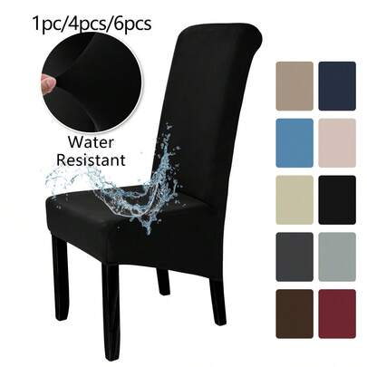 1 buc/4/6 buc XL Huse pentru scaune din matase de lapte Huse pentru scaune de sufragerie Jacquard elastic cu spatar inalt Huse pentru scaune pentru sufragerie bucatarie Lavabila la masina Scaune detasabile lavabile Husa pentru scaune pentru sufragerie, bucatarie, banchet, huse pentru scaune pentru sufragerie, huse pentru scaune, Craciun