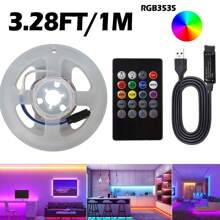 1 szt. Taśmy LED z kontrolą dźwięku, z 20-klawiszowym pilotem, elastyczne zastosowanie, regulowany kolor, bardzo łatwe w instalacji, do sypialni, sufitu, świateł nastrojowych na imprezę, świateł nastrojowych na święta, prezentów świątecznych