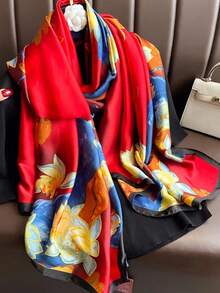 1 件女式马图案时尚围巾，适合户外头巾、发带、头带，非常适合装扮您的冬季秋季 - 綠色 - 查看 4