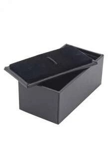 1 pièce Boîte cadeau, boîte à rabat haut de gamme, boîte à boutons de manchette, boîte à bijoux, boîte à pince à cravate, boîte de set cadeau